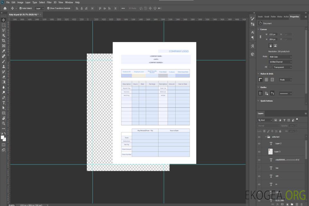 Modèle de fiche de paie d'emballage template